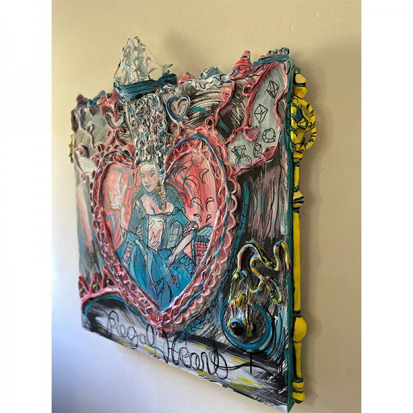 A piece of Regal Heart hanging on a wall.